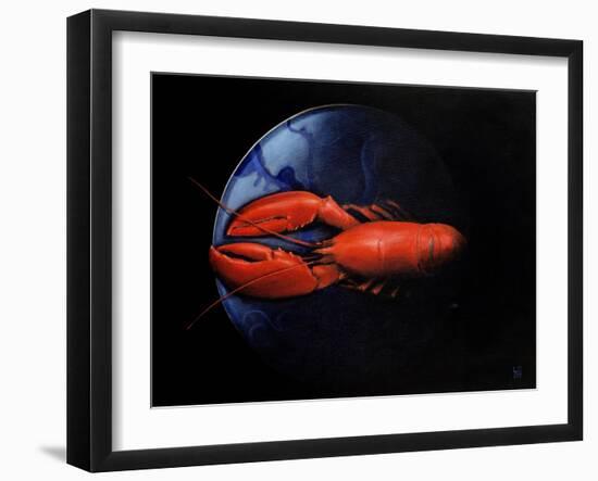 Lobster on Tiffany Plate-Lincoln Seligman-Framed Giclee Print