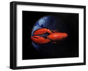 Lobster on Tiffany Plate-Lincoln Seligman-Framed Giclee Print