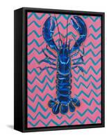 Lobster on Zigzag-Alice Straker-Framed Stretched Canvas