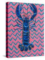 Lobster on Zigzag-Alice Straker-Stretched Canvas