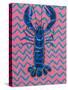 Lobster on Zigzag-Alice Straker-Stretched Canvas
