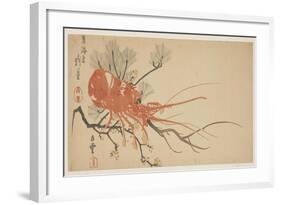 Lobster, Plum and Pine Branch, C.1818-Shibata Git?-Framed Giclee Print