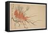 Lobster, Plum and Pine Branch, C.1818-Shibata Git?-Framed Stretched Canvas