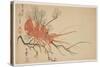 Lobster, Plum and Pine Branch, C.1818-Shibata Git?-Stretched Canvas