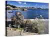 Lobster Pots at Roundstone Harbour, Connemara, County Galway, Connacht, Republic of Ireland, Europe-David Wogan-Stretched Canvas