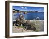 Lobster Pots at Roundstone Harbour, Connemara, County Galway, Connacht, Republic of Ireland, Europe-David Wogan-Framed Photographic Print