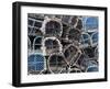 Lobster Pots in Fishing Harbour at Loguivy, Cote De Granit Rose, Cotes d'Armor, Brittany, France-David Hughes-Framed Photographic Print