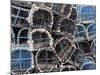 Lobster Pots in Fishing Harbour at Loguivy, Cote De Granit Rose, Cotes d'Armor, Brittany, France-David Hughes-Mounted Photographic Print