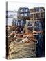 Lobster Pots, Normandy, France-Michael Busselle-Stretched Canvas