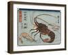 Lobster, Prawn and Shrimps, 1830-1844-Utagawa Hiroshige-Framed Giclee Print