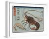 Lobster, Prawn and Shrimps, 1830-1844-Utagawa Hiroshige-Framed Giclee Print