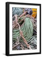 Lobster rope in Bernard, Maine, USA-Chuck Haney-Framed Premium Photographic Print