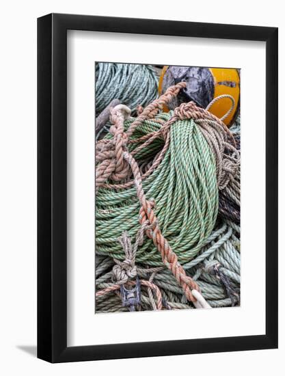 Lobster rope in Bernard, Maine, USA-Chuck Haney-Framed Photographic Print