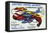 Lobster's Shipped Anywhere-Curt Teich & Company-Framed Stretched Canvas