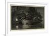 Lobster Spearing by Torchlight in Canada-null-Framed Giclee Print