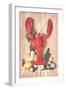 Lobster Tableau-null-Framed Art Print