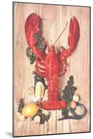 Lobster Tableau-null-Mounted Art Print