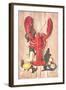 Lobster Tableau-null-Framed Art Print