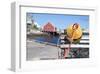 Lobster trap at Peggy's Cove-null-Framed Art Print