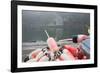 Lobster Trap Buoys and Distant Bdoathouse in Fog, New Harbor, Maine, USA-Lynn M^ Stone-Framed Photographic Print