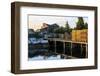 Lobster traps and a ramshackle house in South Thomaston, Maine.-Jerry & Marcy Monkman-Framed Photographic Print