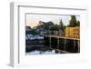 Lobster traps and a ramshackle house in South Thomaston, Maine.-Jerry & Marcy Monkman-Framed Photographic Print