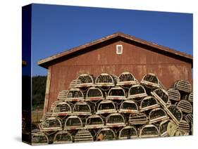 Lobster Traps, Cape Breton, Canada, North America-Alison Wright-Stretched Canvas