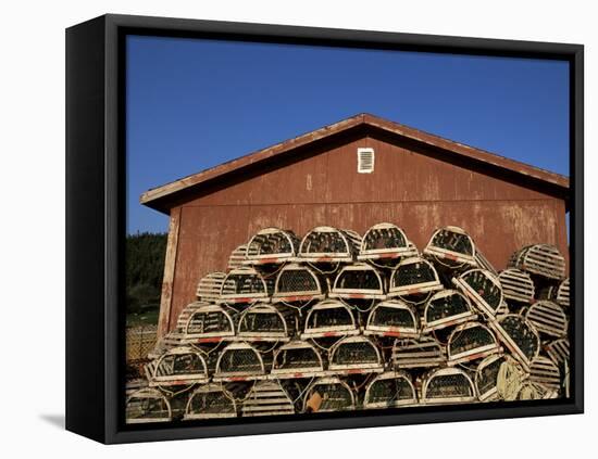 Lobster Traps, Cape Breton, Canada, North America-Alison Wright-Framed Stretched Canvas