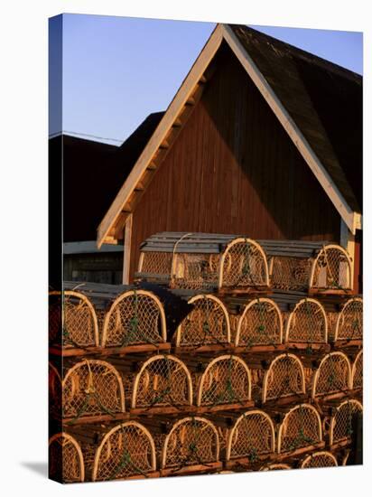 Lobster Traps in Rustico Harbour, Prince Edward Island, Canada, North America-Alison Wright-Stretched Canvas