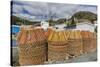 Lobster Traps Near Fishing Boat Outside St. John'S, Newfoundland, Canada, North America-Michael Nolan-Stretched Canvas