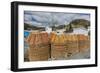 Lobster Traps Near Fishing Boat Outside St. John'S, Newfoundland, Canada, North America-Michael Nolan-Framed Photographic Print