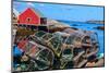 Lobster Traps Peggy's Cove NS-null-Mounted Art Print