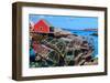 Lobster Traps Peggy's Cove NS-null-Framed Art Print