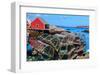 Lobster Traps Peggy's Cove NS-null-Framed Art Print