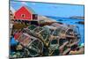 Lobster Traps Peggy's Cove NS-null-Mounted Art Print