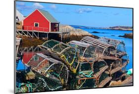 Lobster Traps Peggy's Cove NS-null-Mounted Art Print