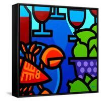 Lobster Wine and Limes-John Nolan-Framed Stretched Canvas