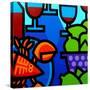 Lobster Wine and Limes-John Nolan-Stretched Canvas