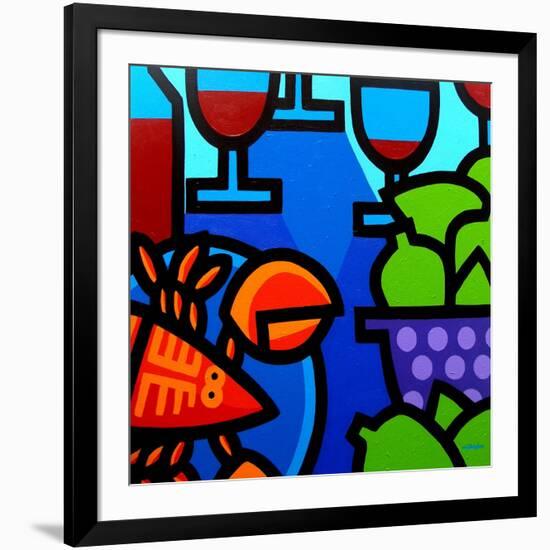 Lobster Wine and Limes-John Nolan-Framed Giclee Print