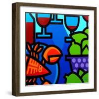 Lobster Wine and Limes-John Nolan-Framed Giclee Print