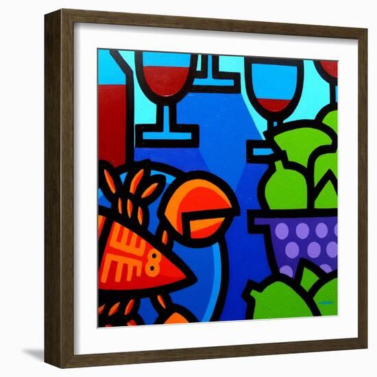 Lobster Wine and Limes-John Nolan-Framed Giclee Print