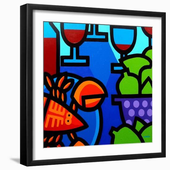 Lobster Wine and Limes-John Nolan-Framed Giclee Print