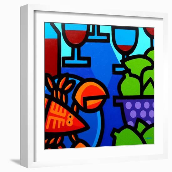 Lobster Wine and Limes-John Nolan-Framed Giclee Print