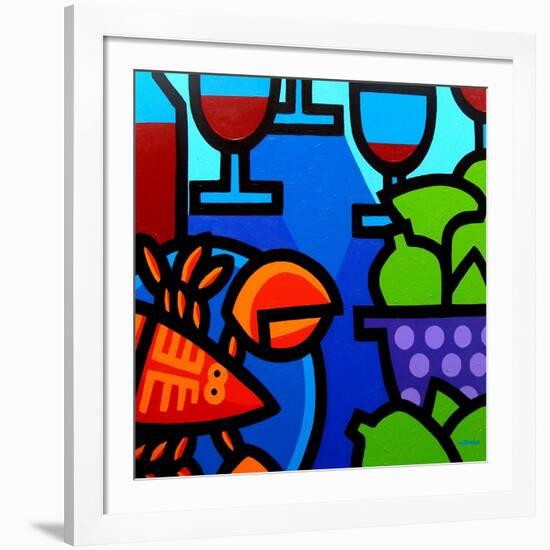 Lobster Wine and Limes-John Nolan-Framed Giclee Print