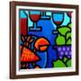 Lobster Wine and Limes-John Nolan-Framed Giclee Print