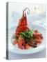 Lobster with Sauteed Goose Liver and Lettuce-Antje Plewinski-Stretched Canvas