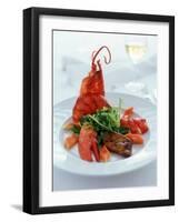 Lobster with Sauteed Goose Liver and Lettuce-Antje Plewinski-Framed Photographic Print