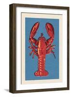 Lobster - Woodblock-Lantern Press-Framed Art Print