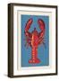 Lobster - Woodblock-Lantern Press-Framed Art Print