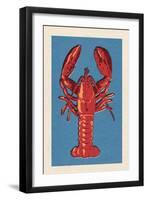 Lobster - Woodblock-Lantern Press-Framed Art Print